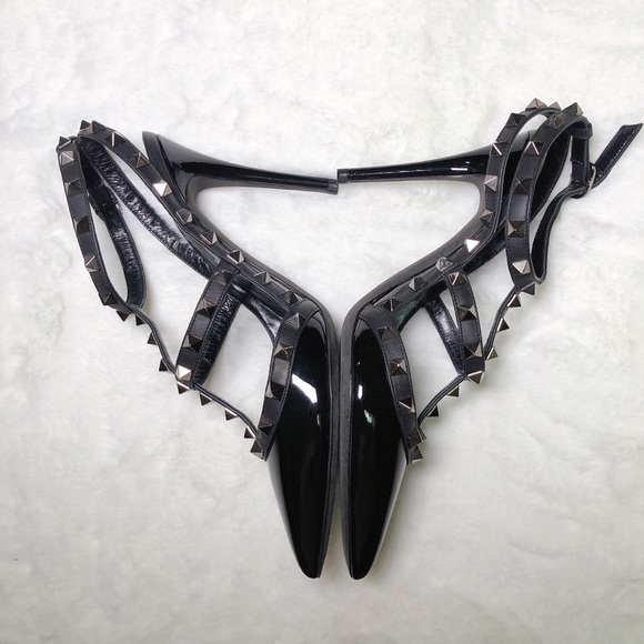 ❤️SOLD❤️Valentino rockstud slingback black 37.5 - Picture 4 of 8